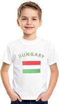 Wit kinder t-shirt Hongarije M (122-128)