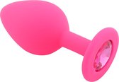 Banoch - Buttplug Caribbean Madness Hot Pink Small - Siliconen Roze Diamant