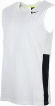 Nike Crossover Sleeveless Sportshirt - Maat M  - Mannen - wit/zwart