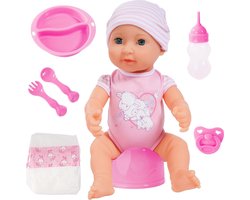 Bayer Design - Pasgeboren pop Piccolina New Born Baby met accessoires