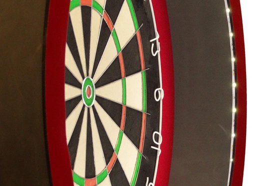 Darts Set - Sorpresa PRO set - Rood-Zwart - dartbord - dartmat - dartbord verlichting van Sorpresa — afbeelding 2