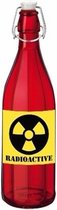 Halloween Rode fles met radioactieve drank met beugeldop