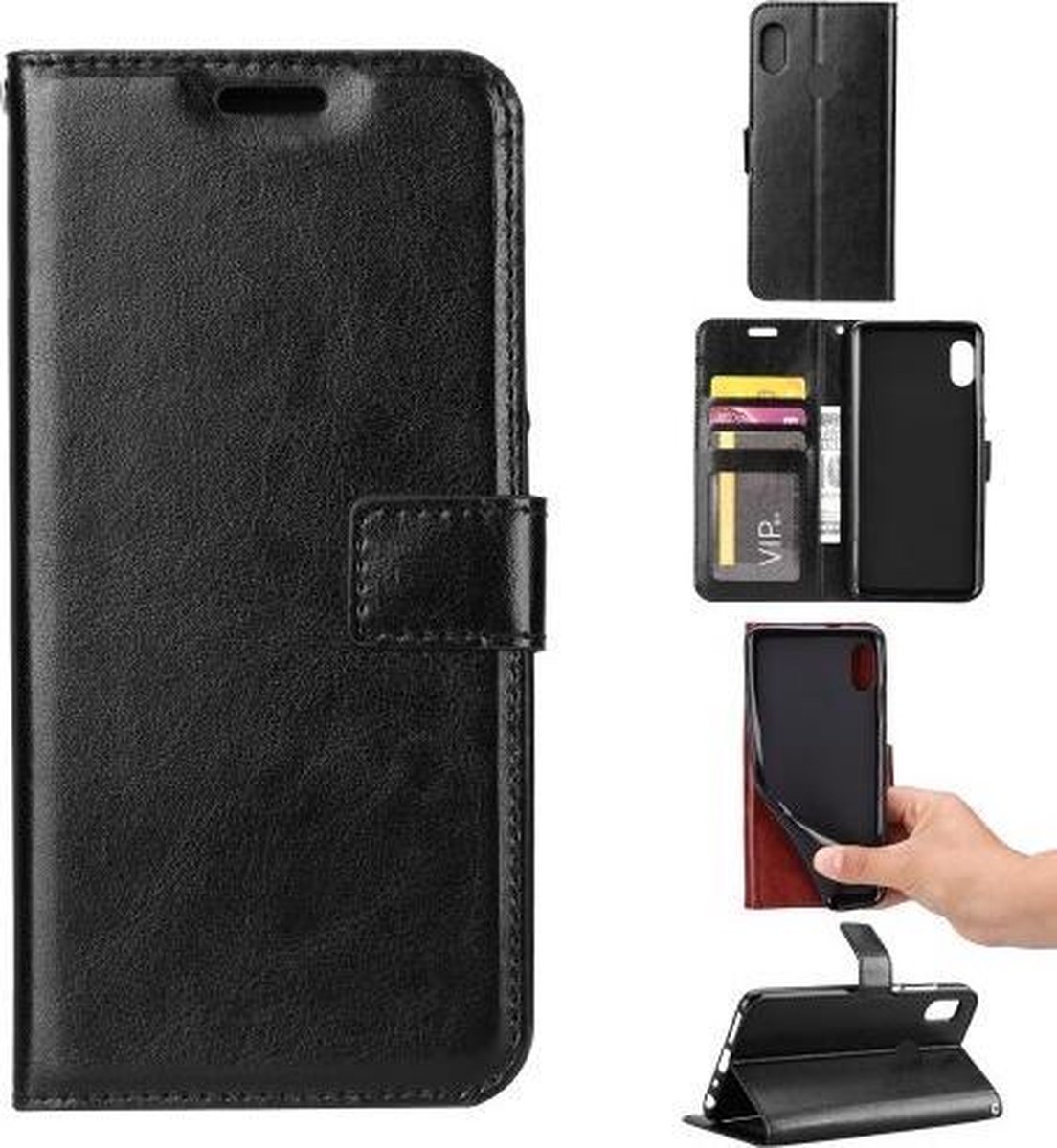 Wiko View2 Go - Portemonnee Hoesje - zwart