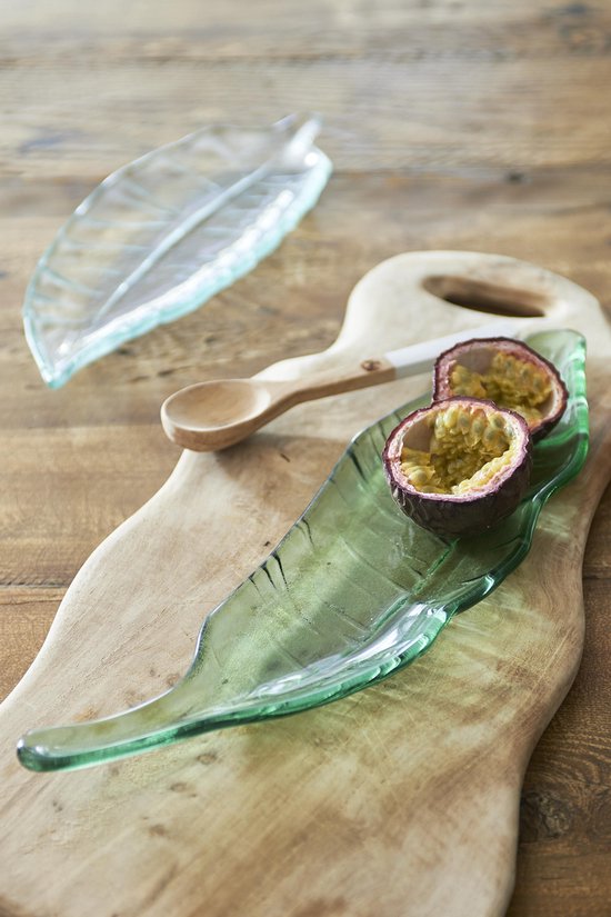 Riviera Maison Luscious Leaf Plate - Decoratieve schaal - groen - Glas |  bol.com