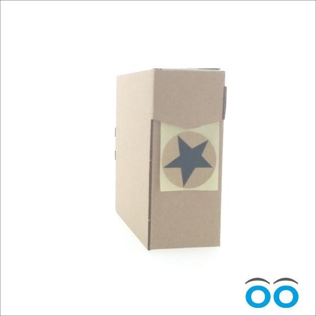 Ster Etiketten/Stickers - Bruin Kraft - Donker Groen - Rond 40mm - Rol van 500