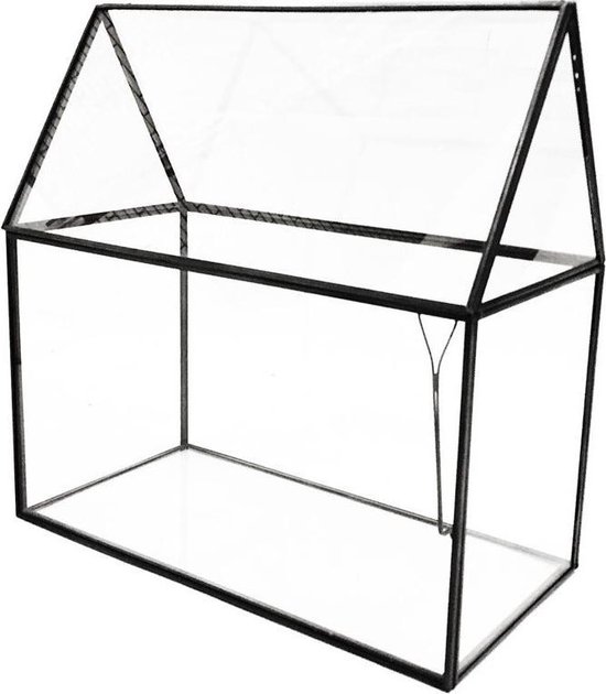 glas - zwart metaal 30 cm x cm x 30 Decoratie | bol.com