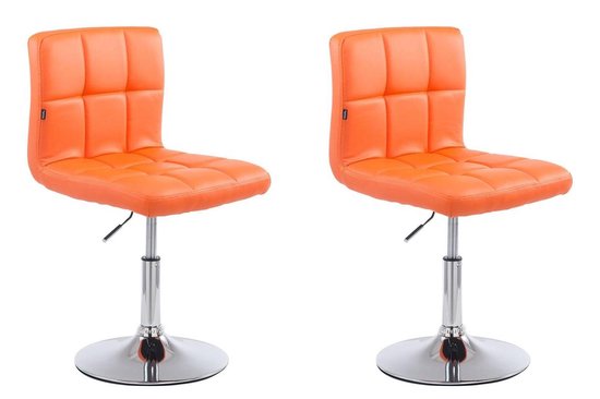 Ensemble de 2 chaises longues Clp Palma V2 - similicuir - orange