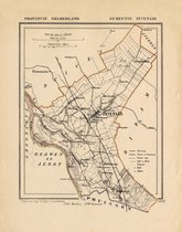 Historische kaart, plattegrond van gemeente Zevenaar in Gelderland uit 1867 door Kuyper van Kaartcadeau.com