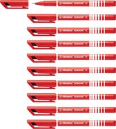 Fineliner STABILO Sensor 187/40 rood - 10 stuks