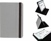 Hoes voor de Blaupunkt Endeavour 800 Qc, Multi-stand Cover, Ideale Tablet Case, Grijs, merk i12Cover