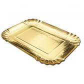 VOORDEELPAK: 5 stuks van Goudkleurige kartonnen dienbladen 28x42cm