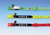 Nobby halsband my boss met my boss opdruk rood - 1 st