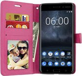 Nokia 5.1 Plus portemonnee hoesje - Roze