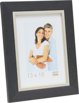 Deknudt Frames fotolijst S45VF7 - grijs met zilverbies - foto 30x40 cm