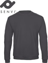 Senvi Basic Sweater (Kleur: Anthracite) - (Maat XXXXL-4XL)