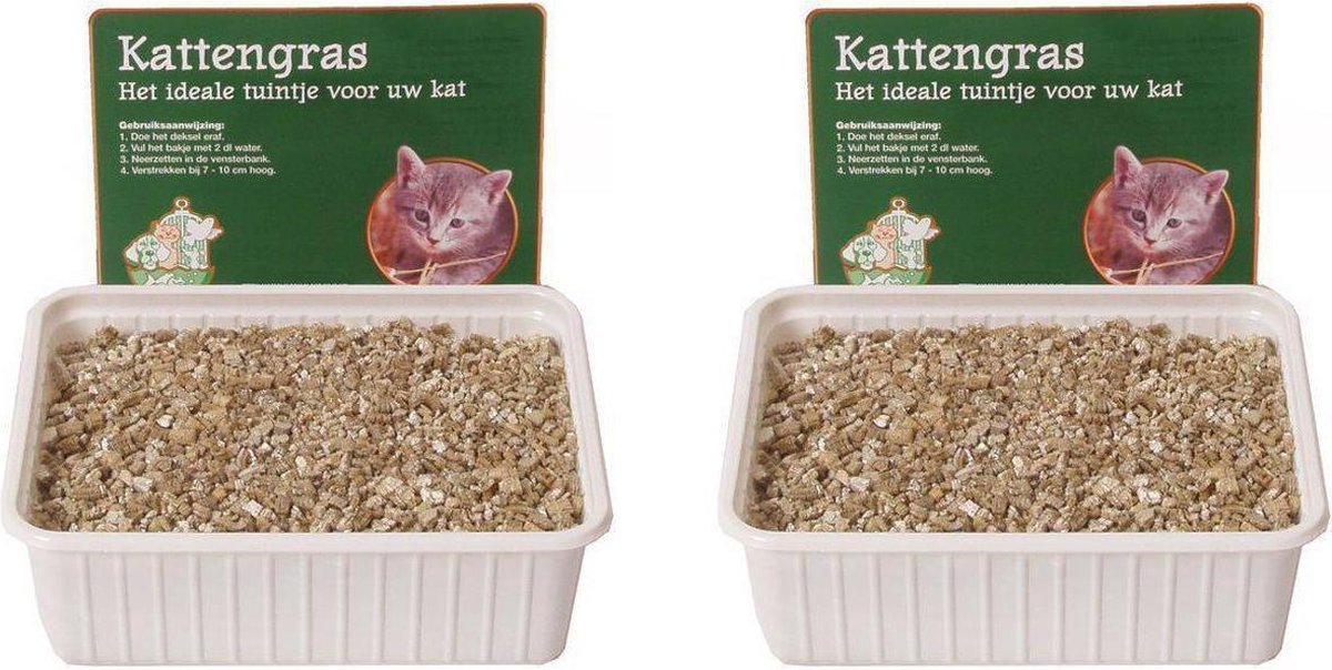 GimCat Herbe à chat en sachet de germes rapides - Catsnack - 2 x