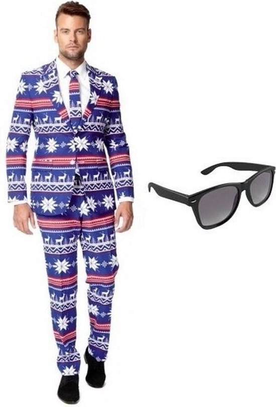 Costume / costume homme avec imprimé renne taille 52 (XL) - avec lunettes  de soleil... | bol.com