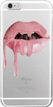 Luxe Soft Back Cover voor Apple iPhone 6 - iPhone 6s - Hoogwaardig TPU Hoesje - Siliconen Case - Transparant - Roze