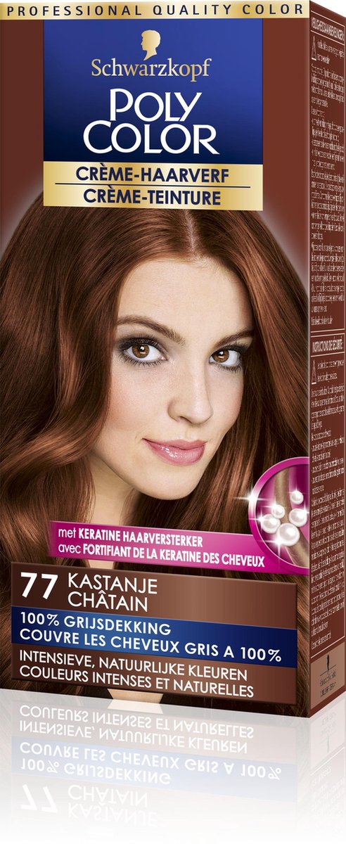 Poly Color Creme Haarverf 77 - Kastanje - 1 stuk