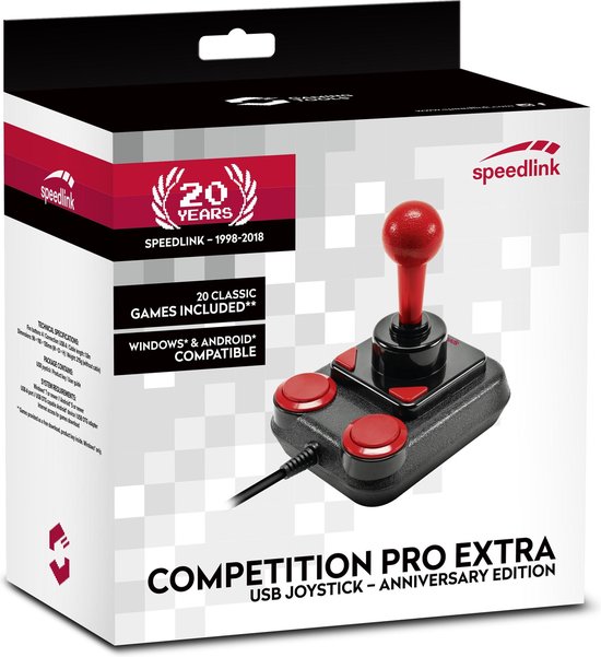 Speedlink Anniversary Competition Pro Extra - USB Joystick - Zwart / Rood - Speedlink