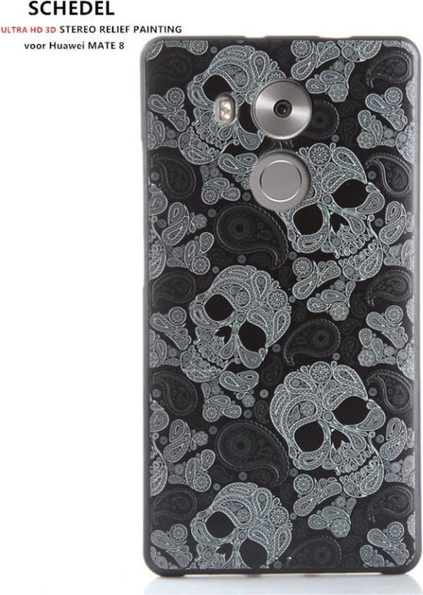 Design 3D Softcase Hoesje - Huawei MATE 8 - Schedel