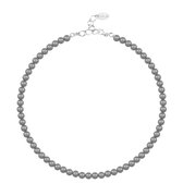 ARLIZI 1186 Collier de perles - Femme - Argent 925 - 42 cm - 6 mm - Grijs