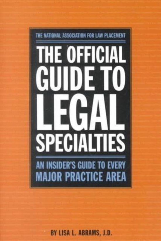 The Official Guide to Legal Specialties - cover