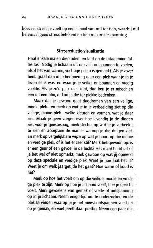 Pagina met tekst over mentale gezondheid en stress.