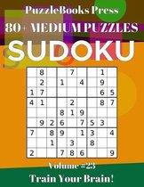PuzzleBooks Press Sudoku 80+ Medium Puzzles Volume 23