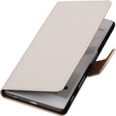 Bookstyle Wallet Case Hoesje Geschikt voor Sony Xperia Z5 Wit