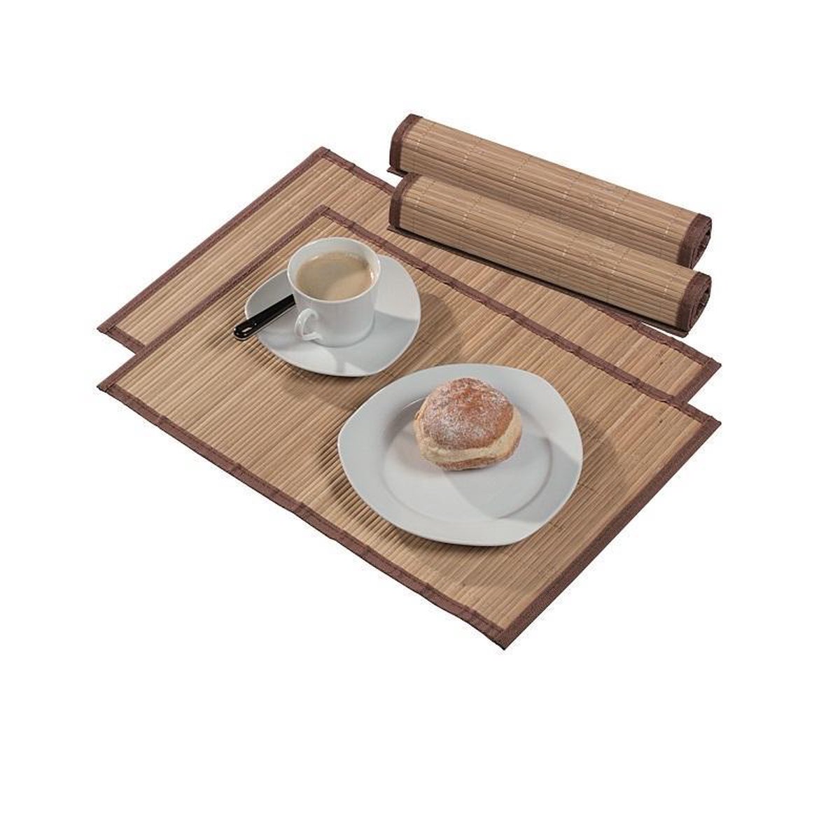 SET van 2 STUKS Bamboe oprolbare Placemats Bamboe Placemat Set