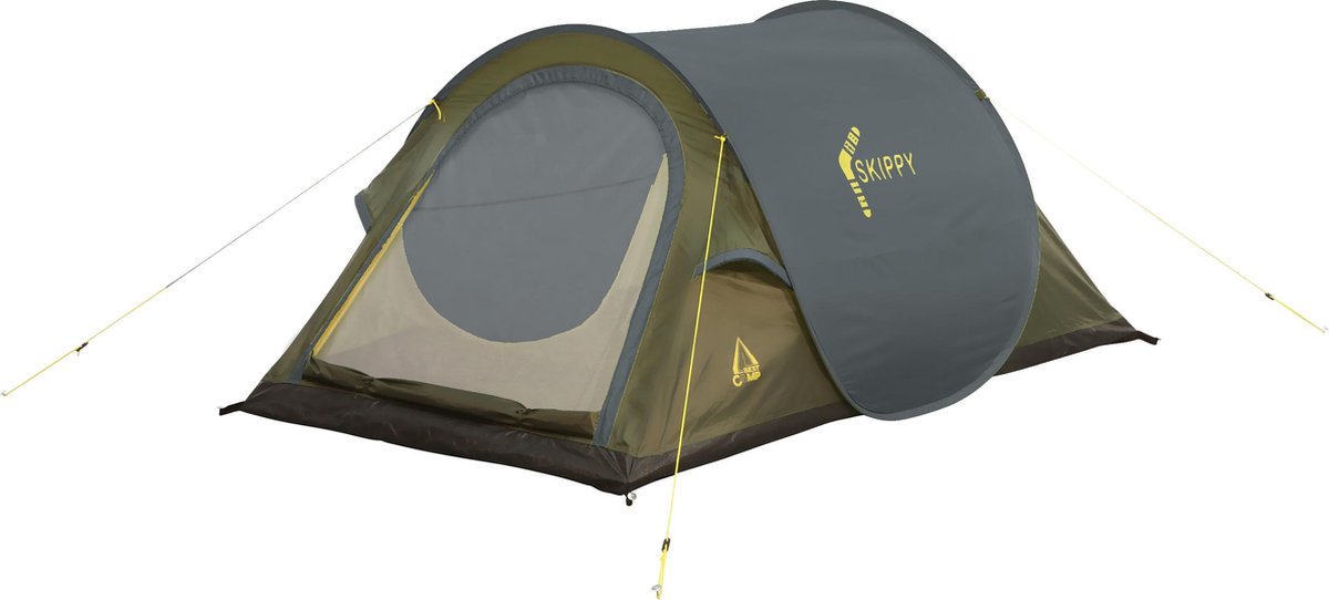 Best Camp Skippy Pop Up Tent - Donkergrijs - 2 Persoons | bol.com