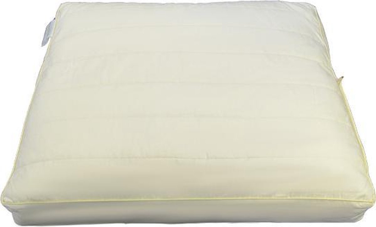Kapok Box Hoofdkussen Set (2 Stuks) - 100% Java Kapok - 50x60x10 cm - Ecru