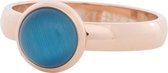 iXXXi Jewelry - Vulring - Cat eye Blue - Rosegoudkleurig- 2mm - maat 18