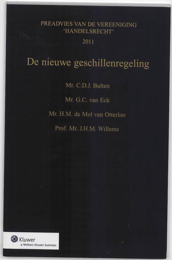 De nieuwe geschillenregeling - cover