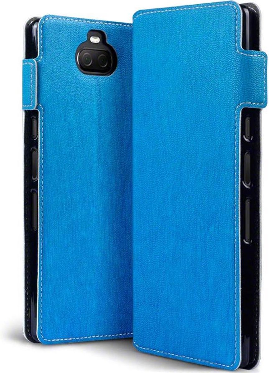 Sony Xperia 10 Plus Bookcase hoesje - CaseBoutique - Effen Blauw - Kunstleer