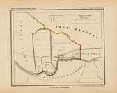 Historische kaart, plattegrond van gemeente Rietveld in Zuid Holland uit 1867 door Kuyper van Kaartcadeau.com