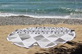 Mycha Ibiza – roundie - rond strandlaken – 100% katoen – cala aztecblok