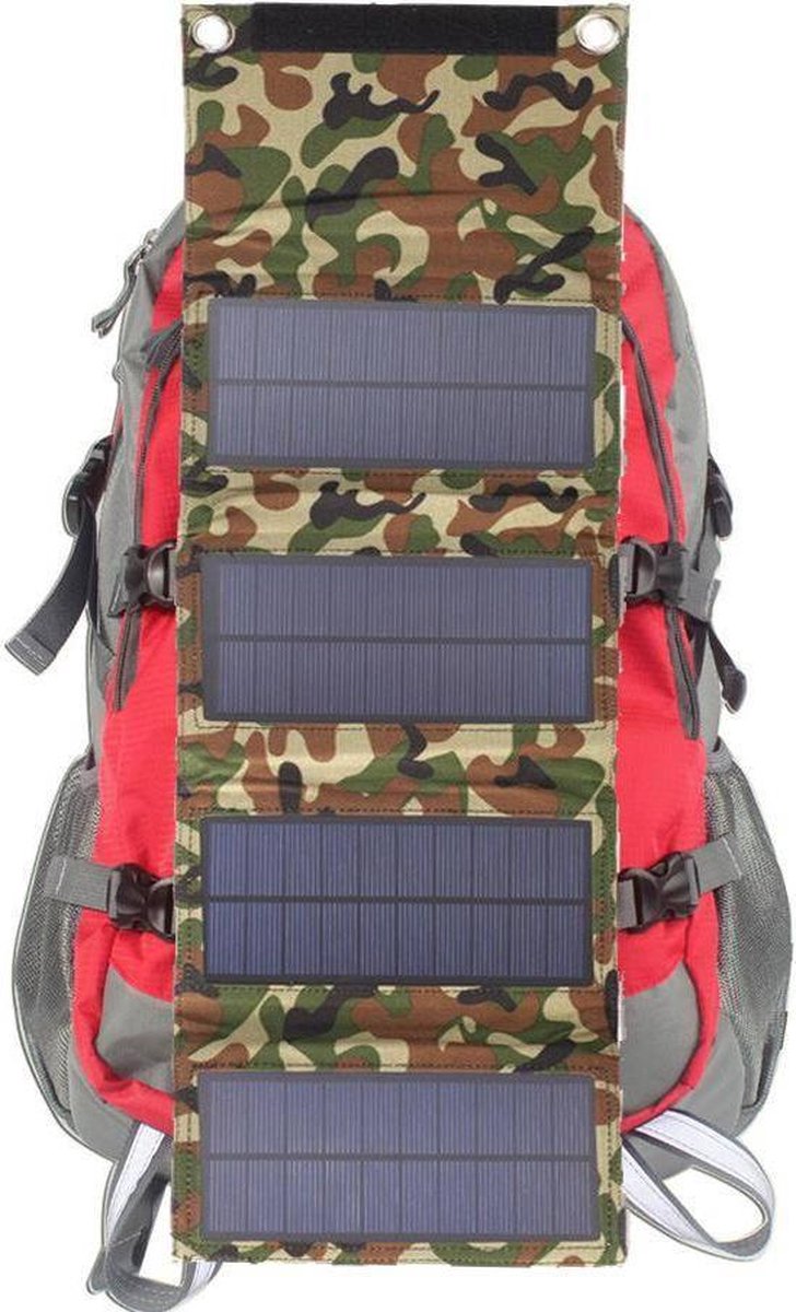 Vouwbaar en draagbaar zonnepaneel voor rugzak - portable solar panel voor  backpack -... | bol.com
