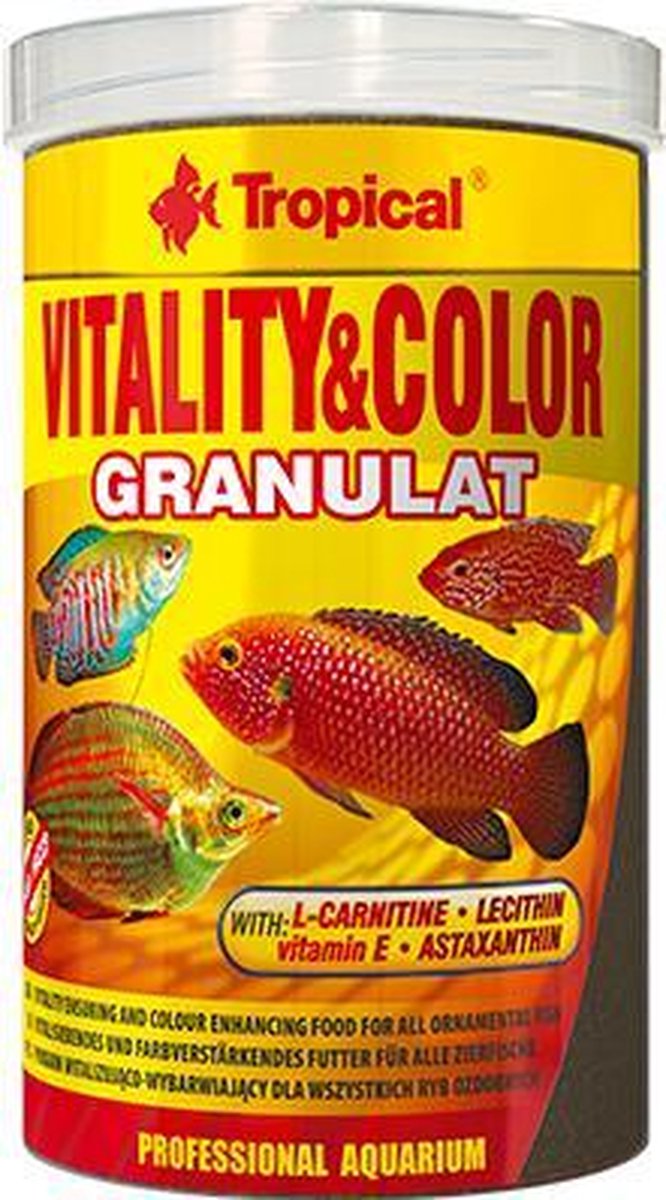 Tropical Vitality & Color Granulaat - 250ml - Kleur versterkend Aquarium Visvoer