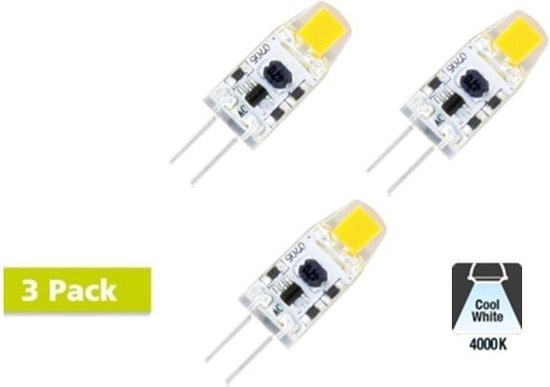 3 Pack Integral G4 LED 1,1 watt neutraal wit 4000K transparante lens