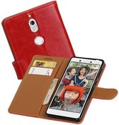 Zakelijke PU leder booktype hoesje voor Nokia 7 rood