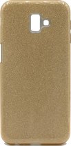 HB Hoesje Geschikt voor Samsung Galaxy J6 Plus - Glitter Back Cover - Goud