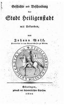 Geschichte und Beschreibung der Stadt Heiligenstadt