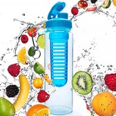 #DoYourFitness - Fruitwater fles - »FruitInfusior« - Fruit infuser voor fruitpunches / groente spritzers - 800ml - turquoise