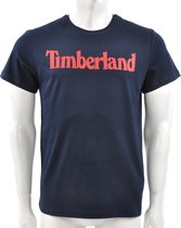 Timberland - Seasonal Linear Logo tee Slim fit  - Blauw t-shirt - M - Blauw