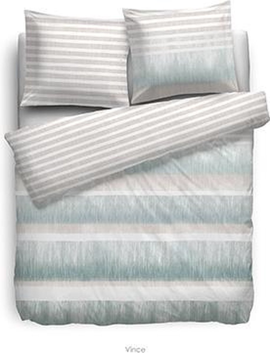 Heckettlane HNL Living Vince Dekbedovertrek - Eenpersoons - 135x200 + 80x80 cm - Green grün