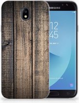 Geschikt voor Samsung Galaxy J7 2017 | J7 Pro TPU siliconen Hoesje Design Steigerhout