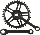 CRANKSET 1/8 36TDS SPIELOOS ZWART 130MM