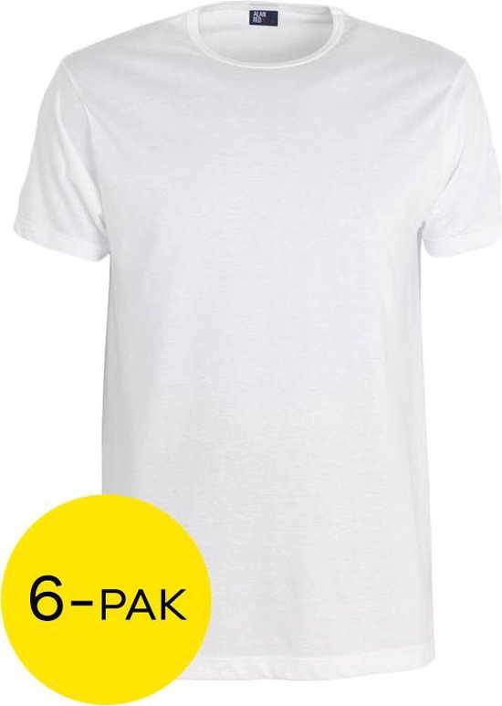 Alan Red T-shirt Derby wit 6-pack